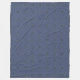 Manta Polar Patrón floral azul vintage de estilo francés