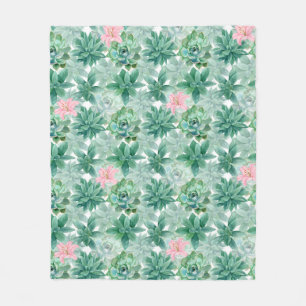 Manta Polar Patrón floral botánico de lirio rosa exitoso