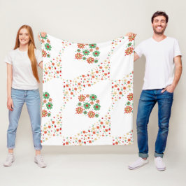 Manta Polar Patrón floral contemporáneo moderno