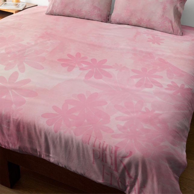 Manta Polar Patrón floral de acuarela rosa Think Pink (Subido por el creador)