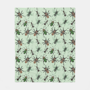 Manta Polar Patrón floral de bonito