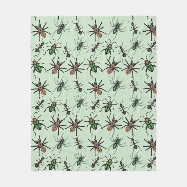 Manta Polar Patrón floral de bonito (Anverso)