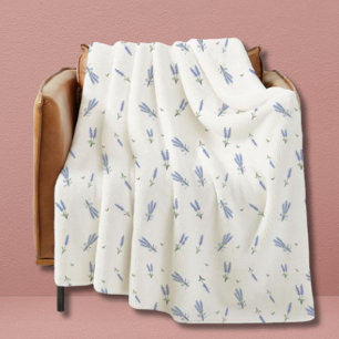 Manta Polar Patrón floral de Dorm Lavender Wildflower