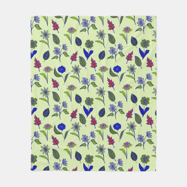 Manta Polar Patrón floral de Guay (Anverso)