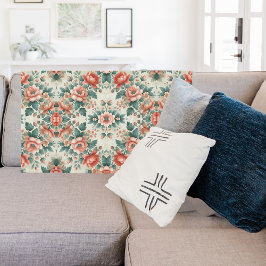 Manta Polar Patrón floral de la cabaña de campo