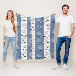 Manta Polar Patrón floral de margarita minimalista (1)