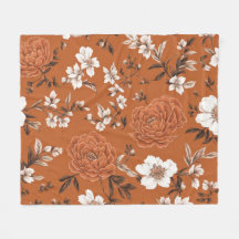 Patrón floral de terracota