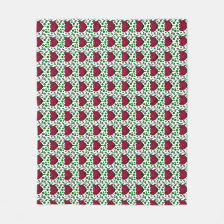 Manta Polar Patrón floral de tulipán carmesí | Rojo elegante