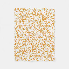 Manta Polar Patrón floral elegante