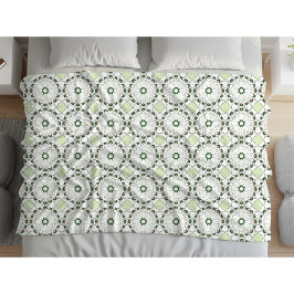 Manta Polar Patrón floral geométrico decorativo 