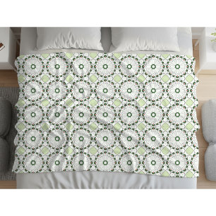 Manta Polar Patrón floral geométrico decorativo