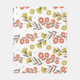 Manta Polar Patrón floral lindo, fondo fluido.