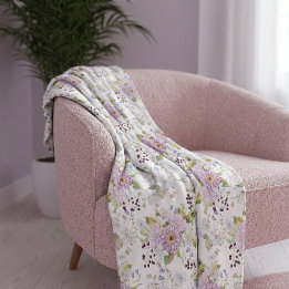 Manta Polar Patrón Floral Personalizado de Pradera de Flores S