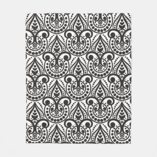 Manta Polar Patrón floral sin fisuras de Damask. Vintage vint