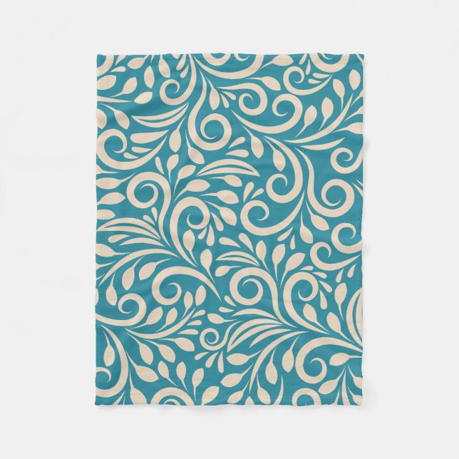 Manta Polar Patrón floral sin soldadura (Anverso)