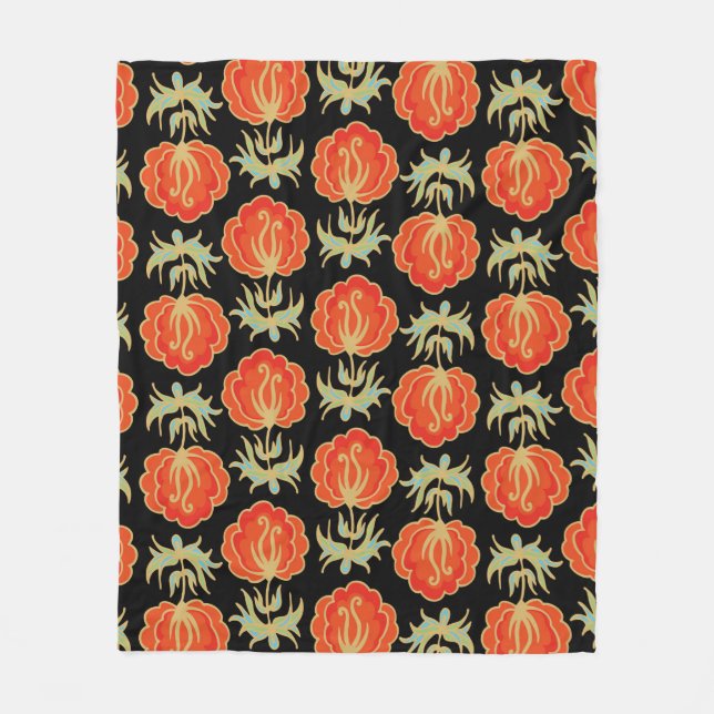 Manta Polar Patrón floral sin soldadura (Anverso)