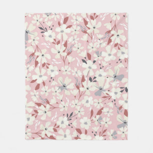 Manta Polar Patrón florido de primavera. Fondo floral impecabl