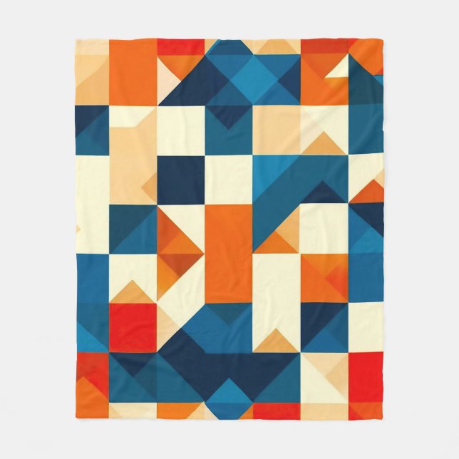 Manta Polar Patrón geométrico abstracto (Anverso)