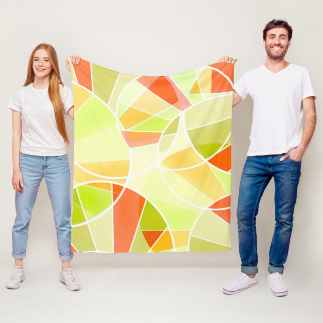 Manta Polar Patrón geométrico abstracto (In situ)