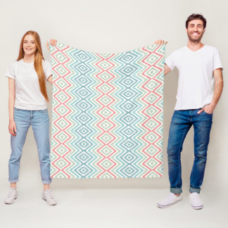 Manta Polar Patrón geométrico boho sudoccidental Kilim