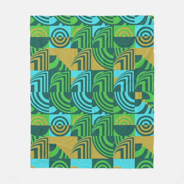 Manta Polar Patrón geométrico colorido (Anverso)