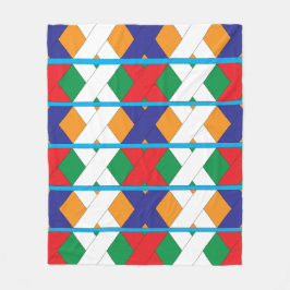 Manta Polar Patrón geométrico colorido decorativo moderno