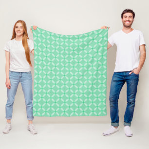 Manta Polar Patrón geométrico de círculo verde