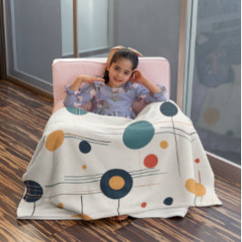 Manta Polar Patrón geométrico de Mid Century