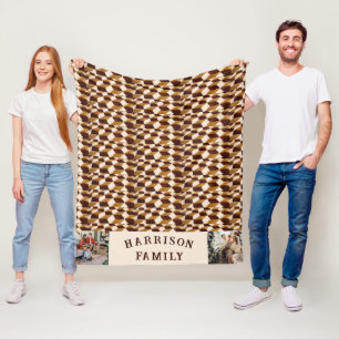 Manta Polar Patrón geométrico de resumen de fotografía familia