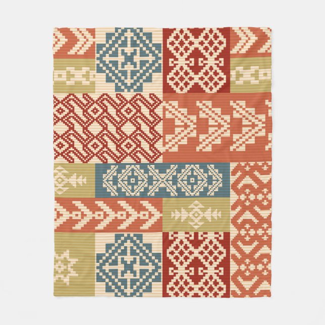 Manta Polar Patrón geométrico de trabajo en banda de búsqueda (Anverso)