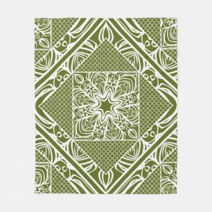 Manta Polar Patrón geométrico floral sin foco. Ilustración vin