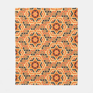 Manta Polar Patrón geométrico italiano del suelo, mosaico vint