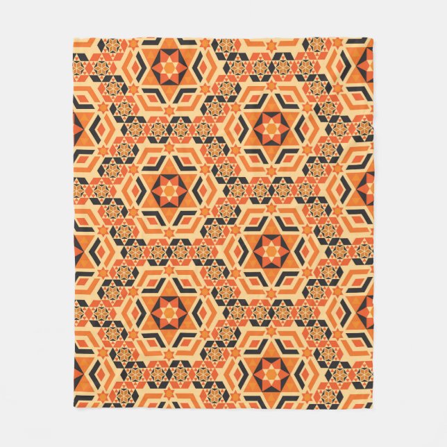 Manta Polar Patrón geométrico italiano del suelo, mosaico vint (Anverso)