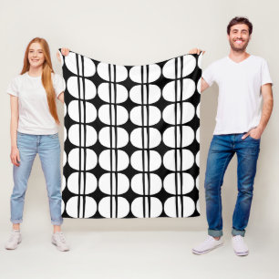 Manta Polar Patrón Geométrico Moderno del Siglo Medio