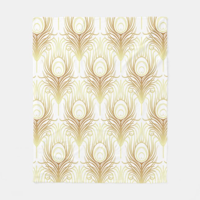 Manta Polar Patrón geométrico sin costuras de estilo Art Deco  (Anverso)