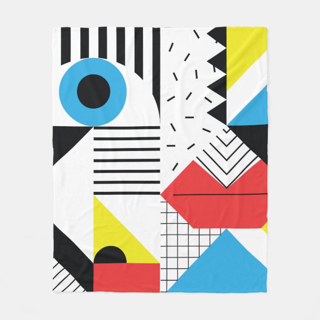 Manta Polar Patrón geométrico sin soldadura con formas abstrac (Anverso)