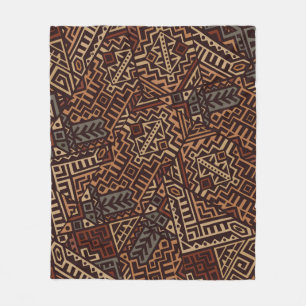 Manta Polar Patrón geométrico sin soldadura creado en la etnia