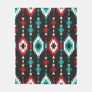 Manta Polar Patrón geométrico tribal de color sin fisuras. Étn