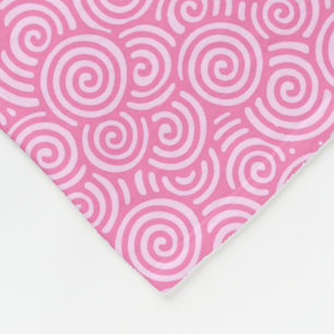 Manta Polar Patrón giratorio japonés - rosa de menta suave