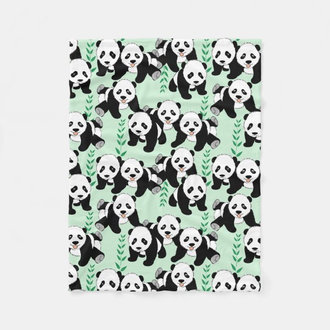 Manta Polar Patrón gráfico de los osos de panel (Anverso)