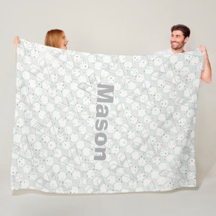 Manta Polar Patrón Gray Teepee Moderno Personalizado