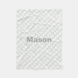 Manta Polar Patrón Gray Teepee Moderno Personalizado