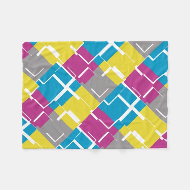 Manta Polar Patrón gris amarillo morado de Guay (Frente (Horizontal))