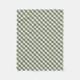 Manta Polar Patrón gris verde trenzado diagonalmente