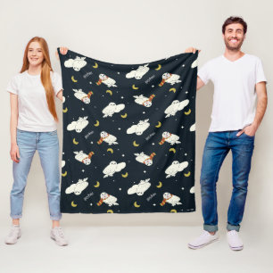 Manta Polar Patrón Hedwig Luz de Luna Nocturna