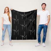 Patrón inicial moderno 2 | Negro y blanco