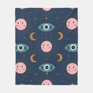 Manta Polar patrón ininterrumpido de baby boho vintage. Hippi