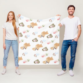 Manta Polar Patrón japonés de wagashi