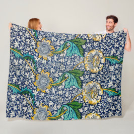 Manta Polar Patrón Kennet (de William Morris)