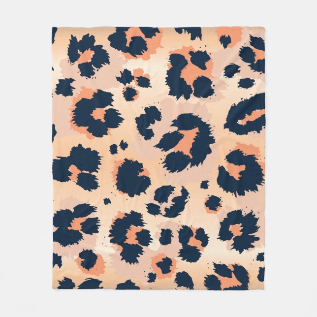 Manta Polar Patrón Leopard: Funny Seamless Design (Anverso)
